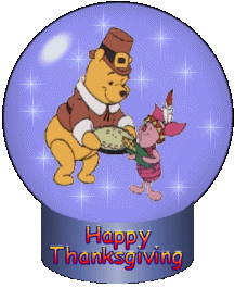 Pooh and Piglet Thanksgiving Globe