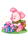 Piglet Baby Winter Holiday Fun