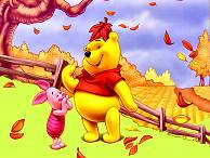 Pooh and Piglet In Autumn