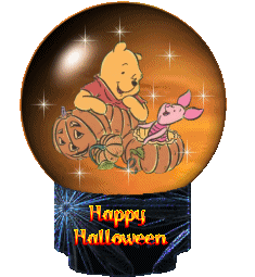 Pooh and Piglet Halloween Globe