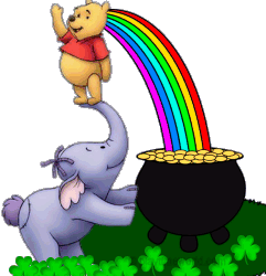 Pooh and Lumpy with a Pot of Gold