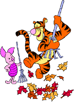 Piglet And Tigger In The Fall