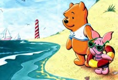 Pooh and Piglet At The Beach