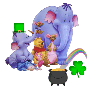 Pooh and Friends Celebrate St Patty's Day