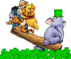 Pooh St Patricks Day Clipart